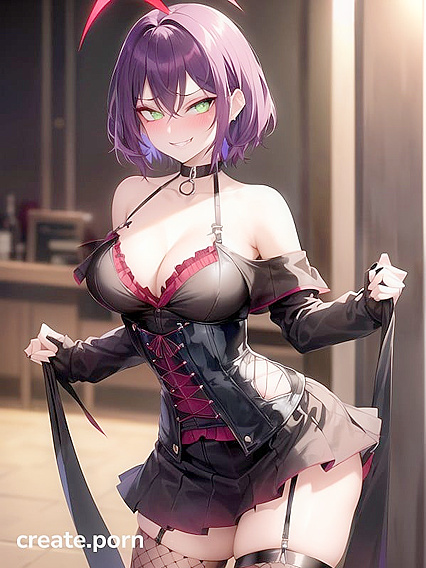 Pale-Skinned Bobcut Babe Gets Mischievously Naughty in Hentai AI Image