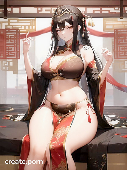 Large-Ass Chinese Beauty in Traditional Hanfu for steamy Hentai Pleasure