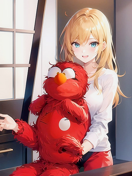 Elmo and His Muppet Friend Enjoy Intimate Moments Together in Hentai Bliss