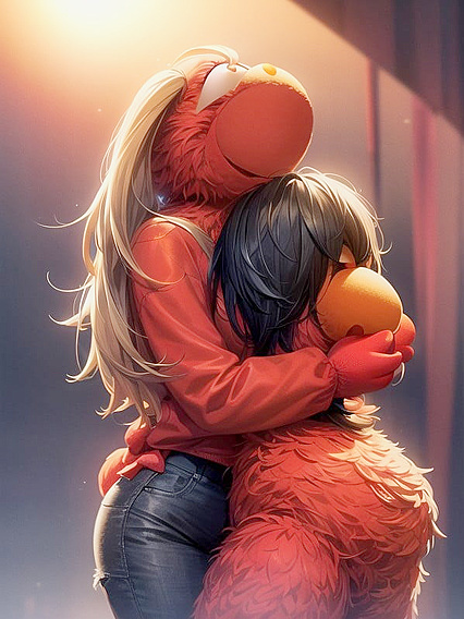 Elmo and the Muppet Girl 18+ Share Intense Wallpaper Moments in Hentai Bliss