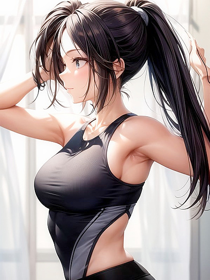 Yoga Poses in Leggings Captured in Professional Hentai Photography