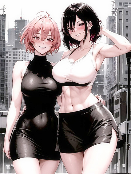 Mischievous Teen 18+ in Skirt Tempts You in Seductive Hentai AI Image
