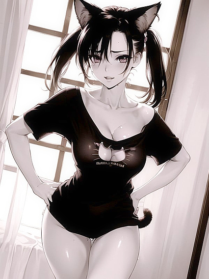 Sunny with a Stylish Hair Bun Enjoying Intense Hentai Pleasure