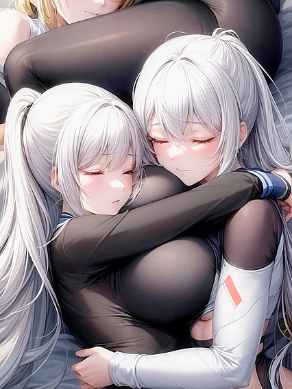 Noelle Silva Entwined in Passionate Embrace with Another Girl 18+ in Seductive Hentai AI Image