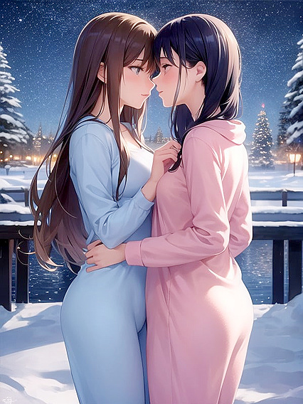 Hyper-Realistic Serene Image - Exploring a Deep Bond in Peaceful hentai Environments