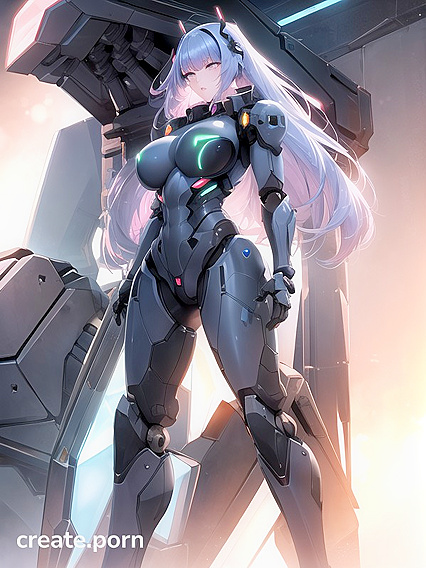 Large-Assed Beauty with Naked Breasts and Heavy Mech Legs in Wild Hentai AI Image