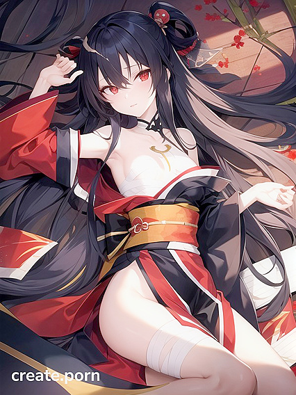 Bandaged Beauty in Kimono Gets Covered in Cum During Steamy Hentai Session
