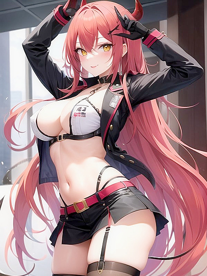 Devil Girl 18+ Subbubus Teased and Pleasured in Seductive Hentai AI Image