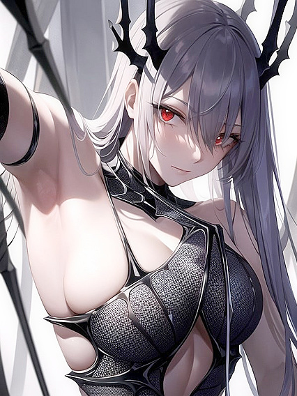 Spider Warrior's Armor-Segmented Skin in High-Res Hentai AI Image