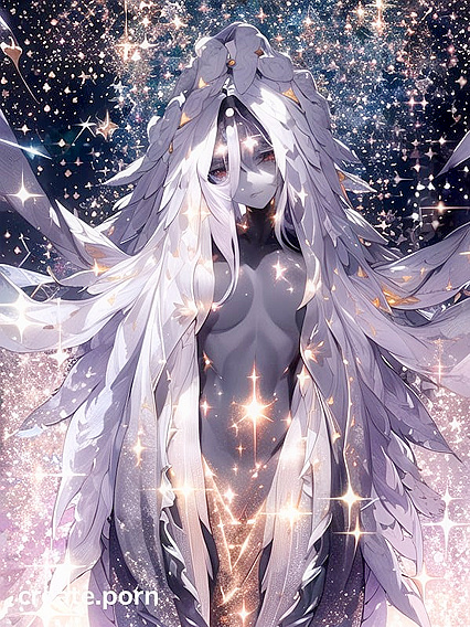 Naked Being with Multiple Glowing Arms in Erotic Hentai AI Image