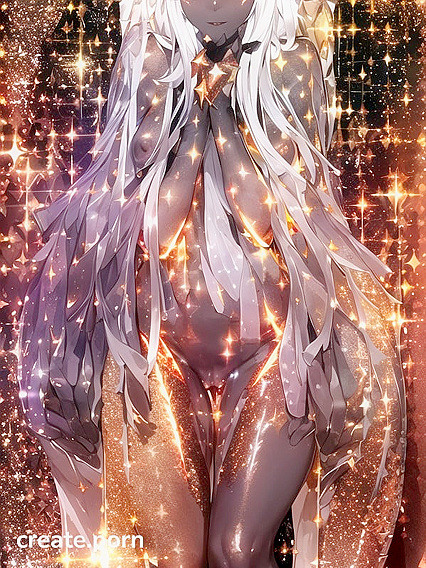 Glitter-Covered Nude Seductress with Multiple Arms inSTEAMY Hentai AI Image