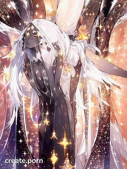 Glitter-Covered Skin Shimmering Brightly in Erotic Hentai AI Image