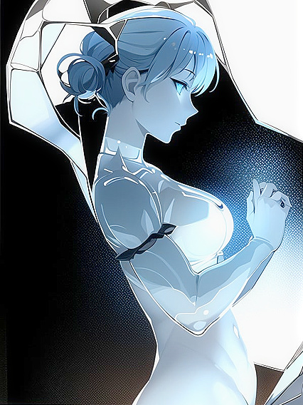 Glass-Skinned Beauty in Church Turns Fantasy into Surreal hentai Art