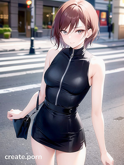 Mistress with Small Breasts Dominates in steamy Hentai AI Image