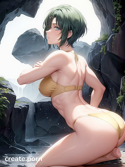 Blue Shows Off Her Seductive Ass in Sexy Loungewear for Naughty Hentai Fun