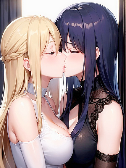Intense Kissing Image in Hentai AI Porn