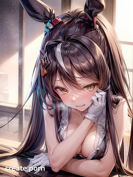Muscular Stud with Horse Ears and Nylon Gloves for Steamy Hentai AI Image