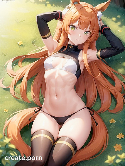 Tiny 18+ Breasts and Petite Ass with Mesmerizing Green Eyes in Steamy Hentai AI Image