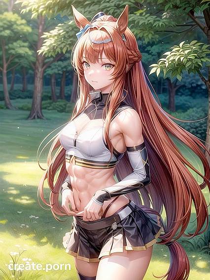 Meadow the Muscular Horse Girl 18+ Seduces You in Steamy Hentai AI Image