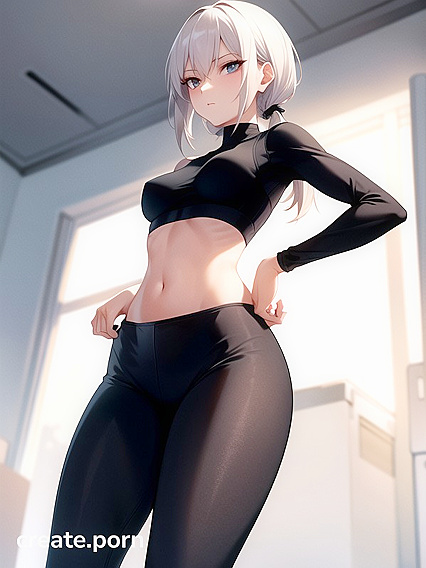 Sporty Seduction - Hot leggings and Tight Sport Bra inSTEAMY Hentai AI Image