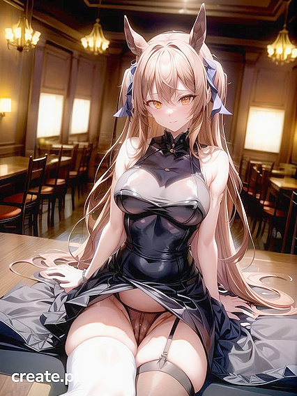 Harem Fantasy with Long Haired Beauties in Seductive Game CG Hentai AI Image
