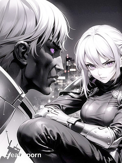 Pale-Skinned Beauty with Natural Breasts in Armored Hentai Ecstasy