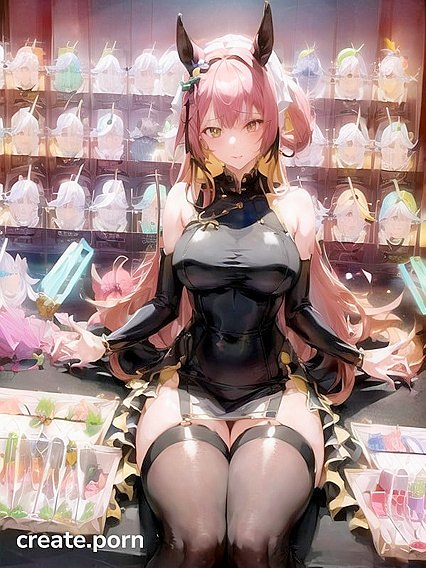 Stunning Dress-Up Fantasy - Girl 18+ Looks Seductively at You in CG Hentai AI Image
