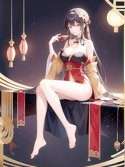 Beautiful Face and Luscious Cleavage in Not-Safe-for-Work Hentai AI Image