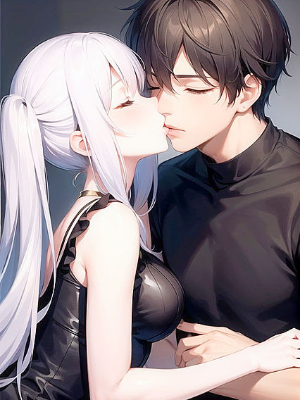 Intense Kissing with Closed Eyes in Passionate Boy 18+ Hentai AI Image