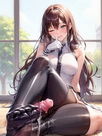Embarrassed 18-Year-Old in Skirt Exploring Hentai Desires