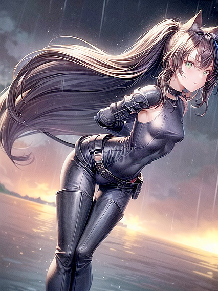 Cat Girl 18+ in Shiny Armor Exploring Long-Length Hentai Adventures