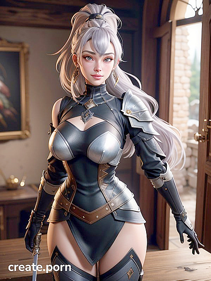 Knight in Full Armor Teases with Frontal Views in Steamy Hentai AI Image