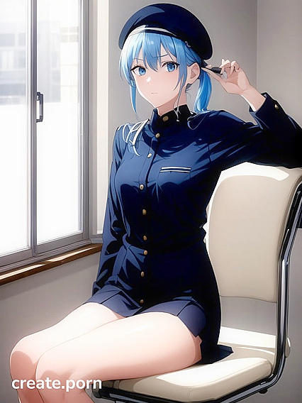 Aquatic Blue-Eyed Beauty With Golden Adornments Ties Up for Seductive Hentai Fun