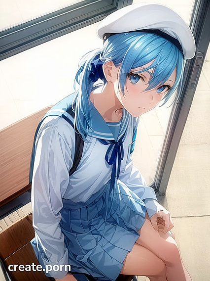 Small-Assed Girl 18+ with Light Blue Hair Gets Naughty in Classroom Hentai'action