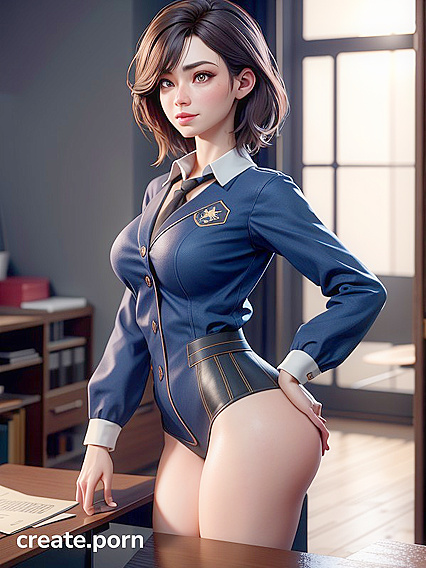 Wet School Uniform Fantasy in 3D Hentai AI Image