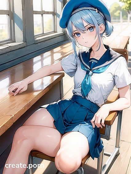Beret-Wearing Teen 18+ Tempts in High-Res Hentai AI Porn Delights