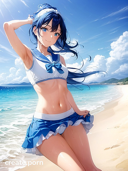 Ocean Views and Intimate Moments - A Seductive Sitting Down Hentai Experience