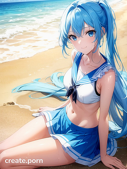 Sweaty Girl 18+ Enjoying Blissful Moments in Happy Hentai AI Image