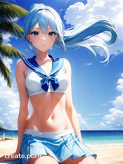 Sunny’s Navel Revealed in Seductive Bikini for Steamy Hentai Pleasure