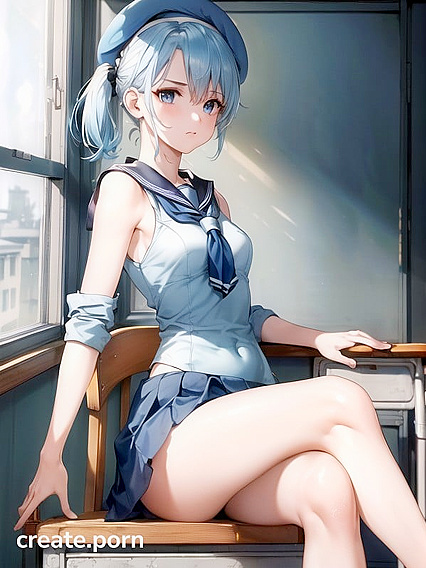 Sunny's Tiny 18+ Tits Take Center Stage in Classroom Hentai AI Image