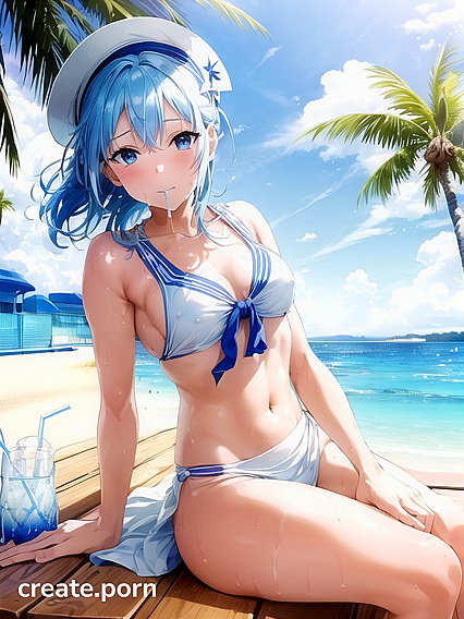 Summer Fun at the Beach - Happy Times in Steamy Hentai AI Image