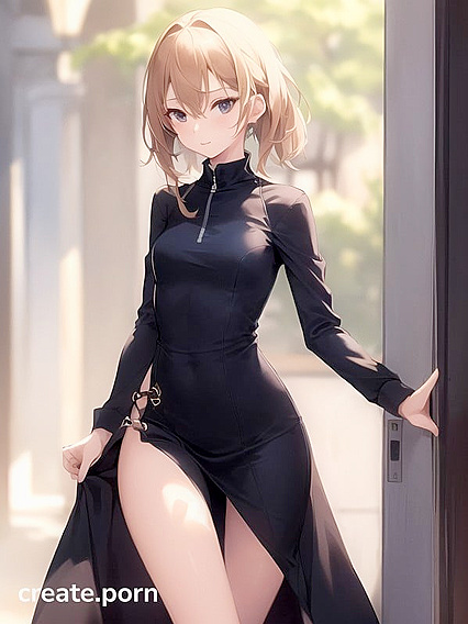 Small-Ass Beauty Dressed Up for Seductive Solo Hentai Pleasure
