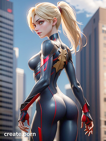 Blonde Tomboy in Tight Bodysuit Gets Wild in Steaming Hentai AI Image