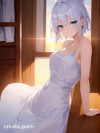 Skinny Girl 18+ Shows Off Her Boobs in the Changing Room for Steamy Hentai AI Image