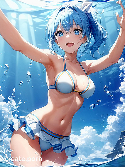 Sailor-Themed Bikini detailed in Mind-Blowing Hentai AI Porn Image