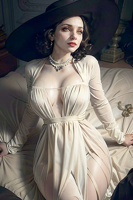 Lady Dimitrescu from Resident Evil Dominates in Missionary Position Hentai AI Image