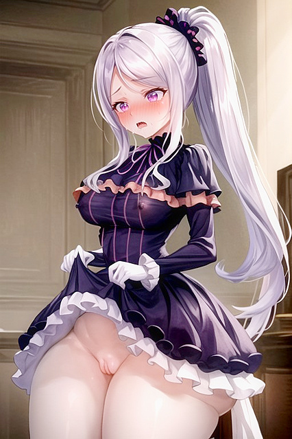 Shaltear Bloodfallen's Muscular Body and Big Ass in Steamy Hentai AI Image