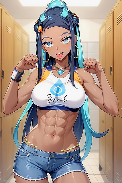 Nessa from Pokémon -Hentai Opens Wide and Puts on Her Pet Pose for You