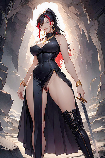 Gray Eyes Smirking Under Soft Light in Steamy Hentai AI Image