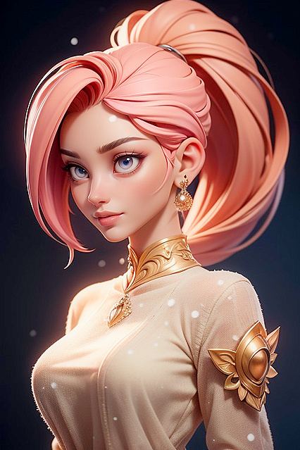 Pink-Haired Babe in Sweater Gets Snowy Pleasure in Hentai AI Image